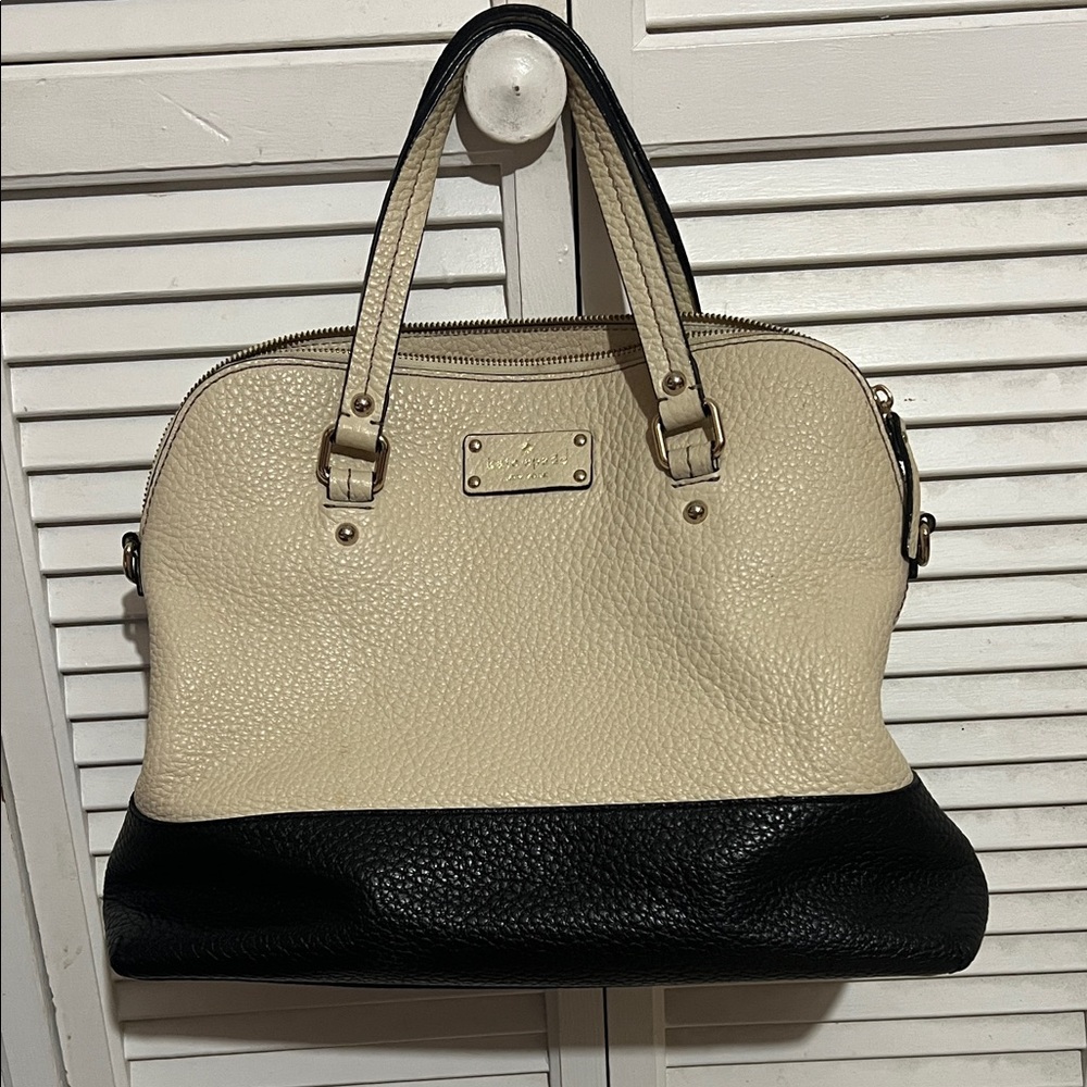 Kate Spade Black and Cream Satchel
